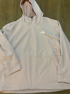 The North Face 3X plus size windfall Light Pink Hooded Zip Jacket EUC